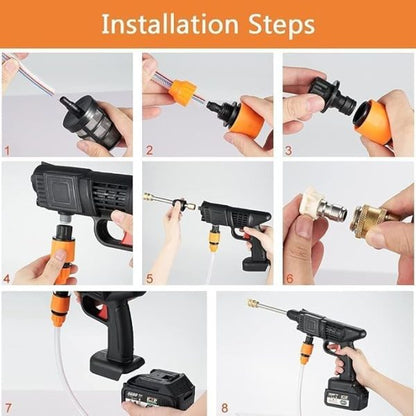 Automatic Cordless Wireless Car Wash Spray Gun High Pressure 48v Lithium Water Jet Foam Car Washer Gun. Sale 40% OFF