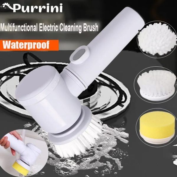 Handheld Electric Cleaning Brush Scrubber (5 In 1 Electric Brush). 57% OFF